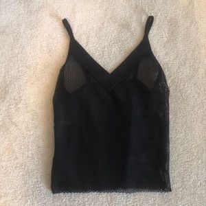 Black mesh tank top